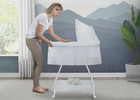 Delta Children Deluxe Soothing Dreams Bassinet  Grey Windchime
