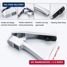 Garlic Press 2-in-1 Mincer  Crusher And Slicer With Peeler   Brush - Rustproof 