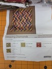 Fabric Quilt Kit- 61 x72 5  Dripping Diamonds Connecting Threads With Fabric 