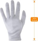 3 Pairs White Cotton Gloves For Dry Hands Eczema Spa