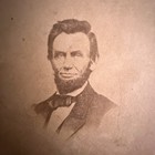 Antique Abraham Lincoln Cdv Photo 1864 Civil War Portrait Ruled Border O-92 Rare