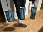 Vtg Mcm Hanging Light Cylinder Lamp Swag Mid Century 1960s 1970s Lot 3 Parts