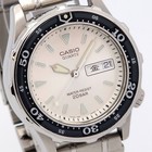 Casio Md-714 Diver White Day Date Kanji Quartz Watch 30mm From Japan