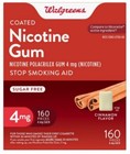 1 Walgreens Nicotine Gum-4mg Cinnamon Coated 160 Pc-big Box 4 Mg 2026-2027