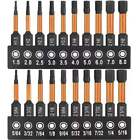 20pcs Hex Head Allen Wrench Drill Bit Set S2 Steel Metric  sae Magnetic Tips