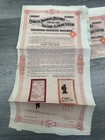 Chinese Imperial Railway Gold Loan - Shanghai-nanking Railway  1907  - Lot Of 3