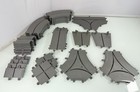 33pc Vintage Ideal 1965 Motorific Slot Car Assorted Track Pieces Grey 1 43 Scale