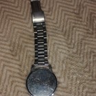 Michael Kors Silver Metal Dress Wristwatch Logo Dial Crystal Bezel Analog