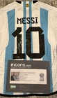 Lionel Messi Worldcup Signed Argentina 2022 Home Jersey Autographed W  Icons Coa