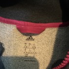 Girls Adidas Jacket Grey With Pick Adidas Logo Size Small 8-10