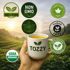 100 Count Organic Lemon Balm Tea Bags   Usda Organic   Plant-based Pyramid Bags