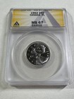 1962 Canada 25 Cents Silver Coin Proof Like Graded Ms 67 Cameo By Anacs
