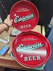 Vintage Red Edelweiss Beer Tray  A Case Of Good Judgement  Set Of 2 Vintage Tray