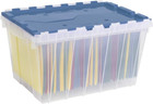 Keepbox 12 Gallon Storage Container  Nesting And Stackable Plastic Storage Box W