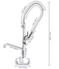 Bwe A-94258h-c Commercial Restaurant Pull Down Wall Mount Utility Faucet Chrome