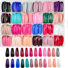 576pcs Long Press On Nails Coffin Fake Nails Solid Color False Nails Full Cover 