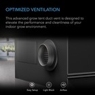 Ac Infinity Grow Tent Duct Vent  2 Pack     Light-blocking Twist-on Air Black