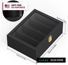 Tj moree 12-slot Watch Box Wall Mount Wooden Display Case Vertical Storage