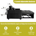 3 In 1 Convertible Sleeper Sofa Bed  Velvet Pull Out Futon Couch