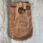 Vintage Leather Coin Bag Money Sack Crookston  Mn The Merchants National Bank