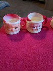 Vintage Christmas Santa Claus Mini Plastic Mug Lot Of  4  Hong Kong