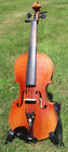 Vintage Strad Copy 4 4 Violin With Rose Inlay Tailpiece And Carved Flower Endpin