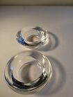 2 Vintage Glass Tee Light Holders