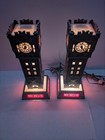 Vtg Michelob Clock Tower Lamp Anheuser Busch 306-020 Mancave Set Of 2 Works A 