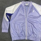 Adidas Originals Womens Purple White Colorblock Windbreaker Jacket Hc2097 L