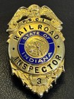 Vintage Obsolete P s c i  Indiana State Railroad Inspector Badge  3 Low Number