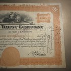 The Irving Trust Co  Vintage Stock Cert  1928 - Helen M  B  Rutherford