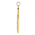 14k Two-tone Gold Polished Hollow Rosary Cross Pendant