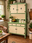 Vintage Oxford Millwork Pa Hoosier Kitchen Cabinet Tambour Roll Top 73 