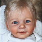 22 Inch Real Life Reborn Baby Boy Dolls Realistic Baby Doll Handmade Cloth Body