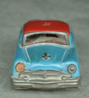 Vintage Fine Blue   Red Friction Litho Car Tin Toy  Japan 