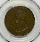 1925 Australia   George V 1 Penny Coin   Scarce Date  Certified Pcgs Vf-35  506