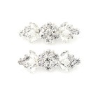2pcs pair Shoes Clips Rhinestone Crystal Flower Buckle Bridal Wedding Decor P Cr