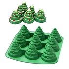 3d Christmas Tree Silicone Mold     Holiday Baking Pan For Mousse Cakes 