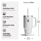 Hydro Flask Travel Tumbler With Handle  Lid And Straw - Insulated Stainless Stee