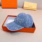 Lv Men s Blue And White Sun-protective Denim Baseball Cap