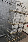 Antique Vintage 4 - Tier French Baker s Rack Brass   Metal 83 t X 49 25 w X 16 d