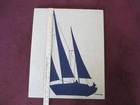 Vtg Marushka Sailboat Canvas Fabric Screen Print Mcm Wall Art         Bsmt