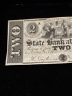 1849  2 State Bank At Morris Morristown State Of New Jersey Obsolete Note