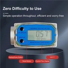 Digital Turbine Flow Meter 4-20ma Lcd Inline Liquid Sensor Water Diesel Fuel