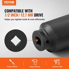 Vevor Axle Nut Impact Socket Set 1 2  Drive Deep 12-point 8pcs Metric Nut Socket