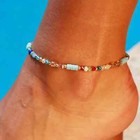 Colorful Beaded Anklet Boho Style Ankle Bracelet For Women Exquisite Fashionable