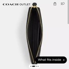 Coach Signature Pvc Double Corner Zip Wristlet Wallet  Brown black F87591