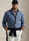 Polo Ralph Lauren Men   s Untucked Fit Long Sleeve Shirt Chambray Size 2xl Nwt
