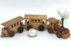 Vintage Wooden German Miniature Wooden Train Made In Germany Stamp
