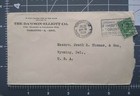 Toronto Canada Postal Cover Dawson Elliott Co  To Wyoming Delaware Thomas 1926